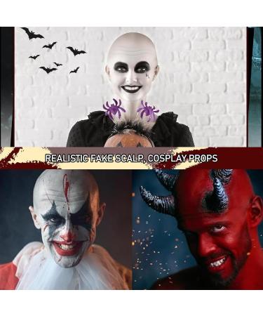 Halloween Bald Cap Bald Skin Thick Rubber Head Cap Wig Fancy Dress Cosplay Hat Costume Accessories for Kids Adults - Buy Online on GoSupps.com