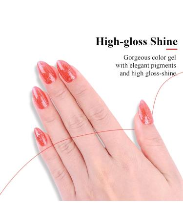 Imiti 15ml Red Glitter Gel Nail Polish - Soak Off UV LED Gel for DIY Nail Art | Best Manicure Starter Kit for Women & Girls - Buy Online on GoSupps.com