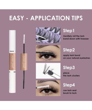 Lash Extension Kit: 280pcs Individual Lashes with Bond and Seal Tweezers - 30+40D 10-16mm Mix Curl Clusters for DIY Eyelash Extensions at Home - Buy Online on GoSupps.com