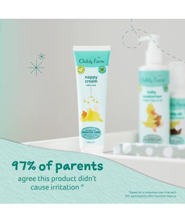 Childs Farm Baby Nappy Cream 100ml with Aloe Vera - Gentle Care for Newborns with Dry, Sensitive & Eczema-Prone Skin - Buy Online on GoSupps.com