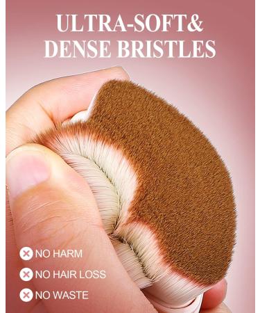 EIGSHOW Retractable Kabuki Foundation Brush - Flat Top Brush for Liquid, Cream, and Powder Cosmetics in Pink - F666 - Buy Online on GoSupps.com