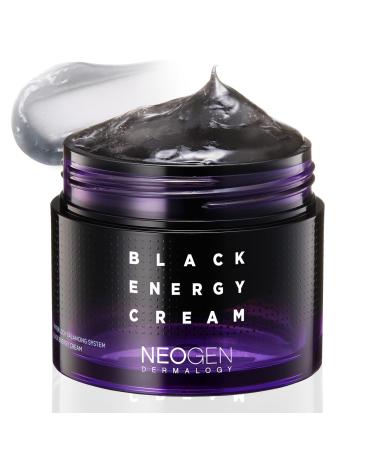 K-Beauty Neogen Dermalogy Black Energy Cream | Revitalizing & Nourishing Gel Moisturizer Sleep Mask Facial Cream w/Plant-Derived Ingredients 2.7oz