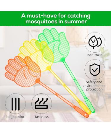 60 Pack Hand Shaped Fly Swatter Manual Colorful Heavy Duty Plastic Long Handle Large Funny 17 Inch Fly Killer for Home Indoor Outdoor - Buy Online on GoSupps.com