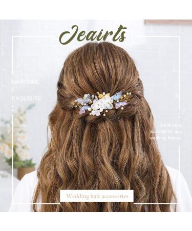 Gold Butterfly Wedding Hair Vine - Crystal Pearl Bridal Headband - Buy Online on GoSupps.com