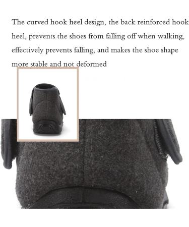 NVBHOF Diabetic Shoes for Men - Outdoor Cozy Arthritis & Edema House Shoes - 10.5 Black - Ideal Elderly Gift for Healthier Living - Buy Online on GoSupps.com