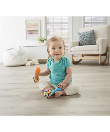 Fisher-Price Maracas Set of 2 Newborn Baby Toys - Blue and Orange Rattle 'N Rock Maracas for Ages 0-6 Months - Buy Online on GoSupps.com