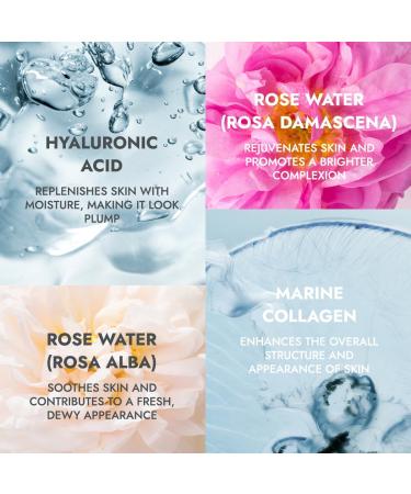 Alteya Organic Rose Glow Elasticity Collagen Face Mist 120 ml - NaTrue Certified Organic Rose Toner with Hyaluronic Acid + Marine Collagen for Supple Skin and Healthy Glow - All Skin Types - Buy Online on GoSupps.com