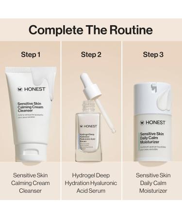 Honest Beauty Sensitive Skin Bundle | Daily Calm Lightweight Moisturizer + Foaming Cream Cleanser | Hydrates + Calms Skin | Hypoallergenic Fragrance Free Vegan | 1.7 fl oz 4 fl oz - Buy Online on GoSupps.com