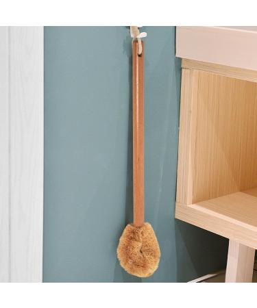 qazaa Updated Modern Version Toilet Bowl Brush Natural Coconut Fiber Brush and Beechwood Handle for Bathroom Toilet - Sturdy Deep Cleaning Toilet Cleaning Brush with Hanging Hook - Buy Online on GoSupps.com