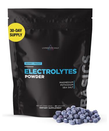 Livingood Daily Electrolytes Powder with No Sugar (Berry Frost) - Electrolyte & Hydration Powder Drink to Replenish & Energize The Body - Sugar-Free Dietary Supplement - Non-GMO Keto & Vegan