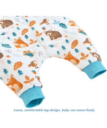Chilsuessy Toddler Sleeping Bag with Feet | 2.5 Tog Baby Sleep Sack | Forest Animals Design | CPC Certified | Cotton Wearable Blanket 80cm | Ages 2-3 - Buy Online on GoSupps.com