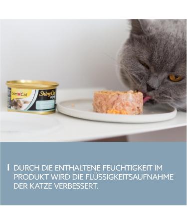 Gimcat Shinycat in Jelly Thuna with Shrimp - Premium Wet Cat Food (24 x 70g) - Fish & Taurine Rich Ideal for Cats - Buy Online on GoSupps.com