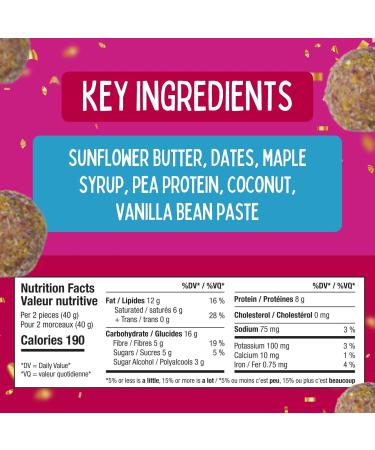 Amino Balls High Protein Balls Birthday cake | 12pcs (1 Box) | Nut Free Gluten Free Plant Based Vegan Protein Snacks | Perfect for On-the-Go Energy and Satisfying Cravings without the Guilt Birthday Cake 1 Box (12 each) - Buy Online on GoSupps.com