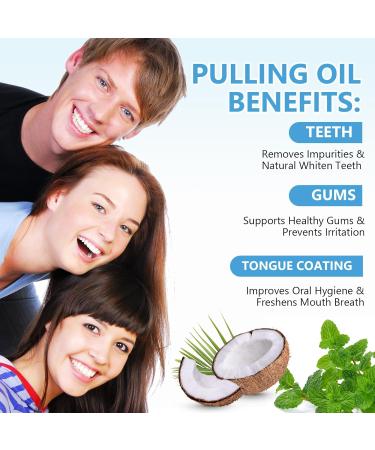 SHIFAKOU Coconut Oil Pulling Mouthwash - Natural Teeth Whitening & Gum Health (8 Fl.Oz) with Tongue Scraper | Alcohol-Free Fresh Breath Solution - Buy Online on GoSupps.com