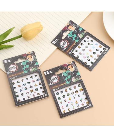 Nail Stickers Decals - Kamado Tanjirou/Nezuko Zenitsu Inosuke Anime Design - 5 Sheets Nail Foils & Vinyls Accessories - Buy Online on GoSupps.com