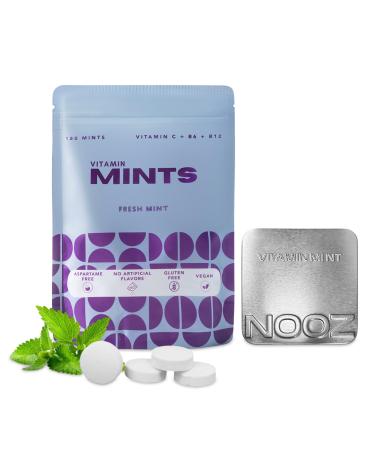 NOOZ Vitamin Mints - Immunity & Vitality - Refreshing Mint Flavor | Sugar-Free, Vitality-Boosting Supplements for Fatigue Reduction & Wellness - Non-GMO, 150 Mints Refill Bag Fresh Mint 150 Count (Pack of 1)
