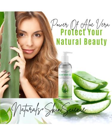 DERMAXGEN Organic Aloe Vera Gel with Witch Hazel, Vitamin C, and E - 12 Fl Oz - Moisturizing, Soothing, Repairing Formula - Buy Online on GoSupps.com
