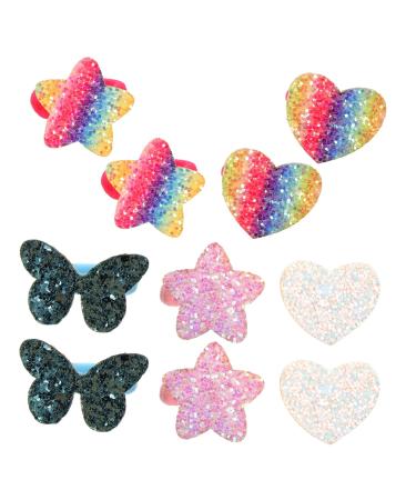 LIFKOME 5 Pairs ' Sequin Rubber Band Hair Ropes Little Girl Hair Ties Hair Tie Glitter Hair Ties Ponytail Holder Children Hair Ties Girl Elastic Hair Tie Hair Ties for