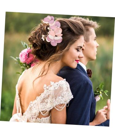 DOITOOL Bridal Headwear Wedding Bridal Hair Comb Wedding Hair Accessories Bridal Headpiece Floral Tiara Bridal Hair Accessories Fabric Pink Bride Wedding Flowers The Flowers - Buy Online on GoSupps.com