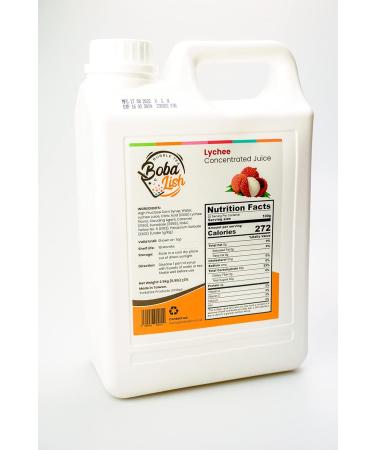 Lychee Flavoured Bubble Tea Syrup by Boba Lish - 2.5kg - 50 Drinks - Catering Size - Buy Online on GoSupps.com