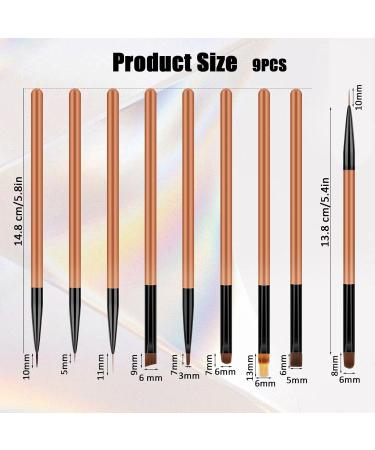 9Pcs Nail Art Brushes Set - Professional Nail Art Design Pens & Dotting Tools for Gel Polish & DIY Manicure - Buy Online on GoSupps.com
