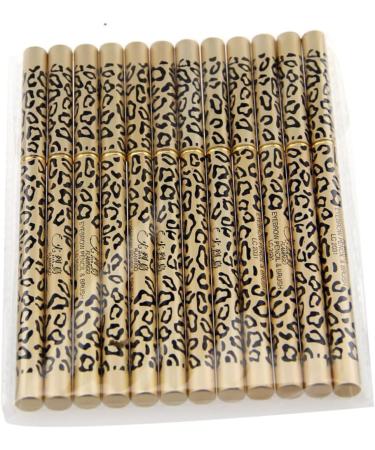 FOMIYES 3pcs set 12pcs Brush of Eyeliner Waterproof Eyebrow Double-ended Leopard A Makeup Pens Pencil Black - Buy Online on GoSupps.com