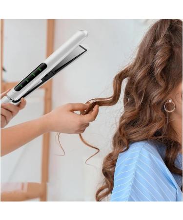 Portable 2-in-1 Hair Straightener & Curler - Fast Heating Mini Iron with LCD Display | Perfect for All Hairstyles - XX-Large Black - Buy Online on GoSupps.com