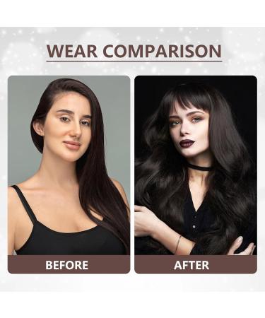 NICENEEDED Dark Brown Clip in Bangs Faux Fringe Bangs Hair Bangs Clips Natural Curved Wispy Bangs Fake Air Hairpieces Clip in Hair Extensions for Women Daily Wear - Buy Online on GoSupps.com