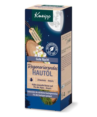 Kneipp Regenerating Skin Oil Good Night - Soothing Essential Oil with Stone Pine & Amyris for Relaxing Sleep & Nightly Skin Regeneration - 100ml - Buy Online on GoSupps.com
