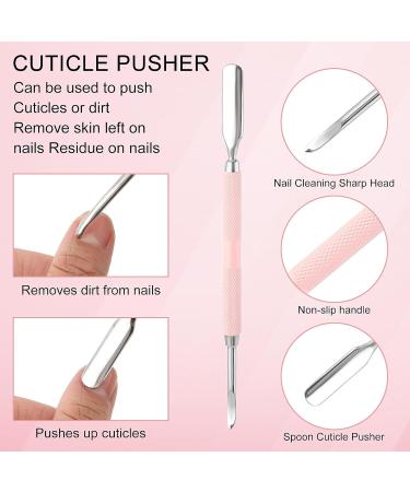 Yolev 3pcs Cuticle Trimmer with Cuticle Pusher 3 PCS Pink Nail Cuticle Nipper Professional Pedicure Manicure Nippers Rainbow Sharp Durable Pedicure Manicure Tools for Fingernails and Toenails - Buy Online on GoSupps.com