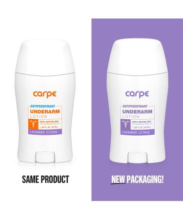 Carpe Underarm Antiperspirant and Deodorant Clinical strength with Lavender Citrus scent Combat excessive sweating Stay fresh and dry Great for hyperhidrosis (Pack of 3) Lavender Citrus 1.69 Fl Oz (Pack of 3) - Buy Online on GoSupps.com