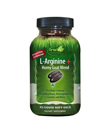 Irwin Naturals L-Arginine + Horny Goat Weed 75 ct Liquid Soft Gel