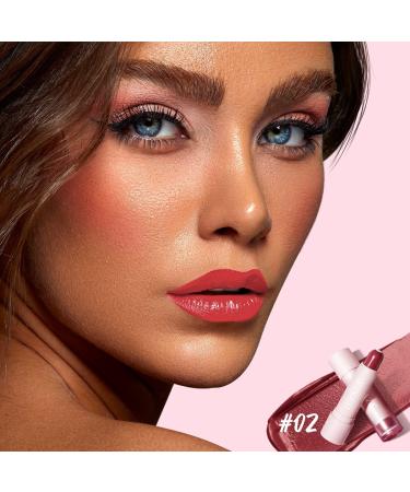 LUXAZA 2PCS Tinted Lip Balm Chapstick Duo - Natural Semi-Gloss Finish Hydrating Lipstick for Girls & Women - Rose-In-Love/Nude-Pink Shades - Buy Online on GoSupps.com