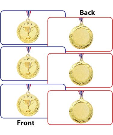 Caydo 12 Pieces Winner Awards Medals with Trophy Graphics - Perfect for Competitions, Sports & Parties - 2 Inch - Buy Online on GoSupps.com