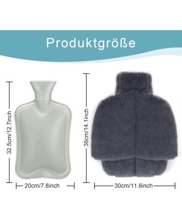 Buy Tgkoddo Electric-Free Foot Warmer | 2L Hot Water Bottle - Soft Foot Heating Pads for Winter | Large 36x30cm | Ideal for Men & Women - Buy Online on GoSupps.com