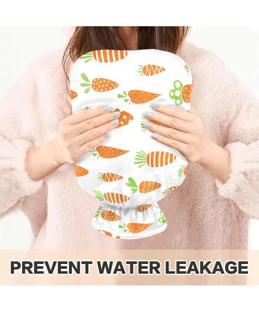 Naanle Carrots Polka Dots Hot Water Bottle - 1L Transparent Warm Water Bottle for Pain Relief & Cold Therapy | Ideal Bed Hand & Feet Warmer - Buy Online on GoSupps.com