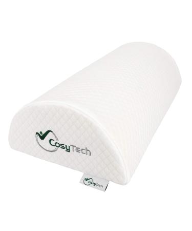 CosyTech Knee Pillow - Leg Pillow - Bolster Pillow for Legs - Sciatica Pain Relief Pillow - Premium Memory Foam Half Moon Pillow - Leg Pillows for Sleeping - Knee Pillow for Side Sleepers