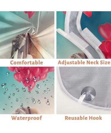 Elephant Love Heart Beard Bib Apron - Non-Stick Waterproof Hair Catcher for Men | Grooming Cloth with Suction Cups | Perfect Gift for Shaving & Trimming - Buy Online on GoSupps.com