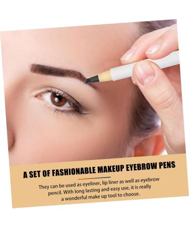 BELLIFFY 4pcs Four Forked Eyebrow Pencil Cosmetic Women Eyebrow Pencils Eyebrow Pencil Brown Make up Kit Abs - Buy Online on GoSupps.com