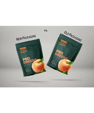 Pro Greens - Peach | Base Pro Nutrition | 300 grams - 30 servings | Vegan Non-GMO Gluten-Free Soy-Free Dairy-Free | Greens Greens Powder Greens Blend | Spirulina Spinach Alfalfa Barley | Peach - Buy Online on GoSupps.com