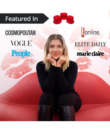 Fullips Lip Plumper Set - Large Round & Small Oval Enlargers - Natural Self-Suction Plumping Device for Fuller Lips - Instant Lip Enhancement Kit in Red Plastic - Buy Online on GoSupps.com