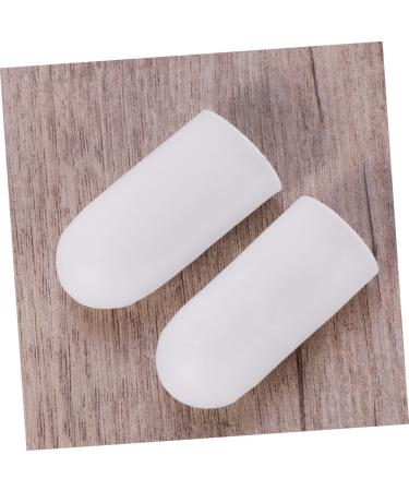 Gel Toe Protector Sleeve - Foot Care Blisters Splitter Cover Caps - White Thumb Protector Pair - Buy Online on GoSupps.com