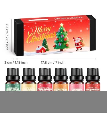 Christmas Scented Oil 6 Pieces Scents for Soap Making - Christmas Aromatherapy Oils For Holiday Home Body Massage Bedroom Meditation Spa and Yoga - Buy Online on GoSupps.com