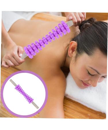 Healvian Yoga Massage Roller Stick | Deep Tissue Muscle Relief | International Shipping | 43.5x7cm Violet Steel Tube Magic Wand - Buy Online on GoSupps.com