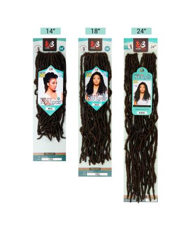 Bobbi Boss Nu Locs 24 Synthetic Hair Crochet Braids 24 Inch - 6 Pack (1B) - Buy Online on GoSupps.com