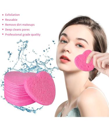 2024 Kojic Acid & Turmeric Cleansing Pads | Heart Shape Facial Sponges for Exfoliating & Makeup Removal (100PCS Purple) - International Shipping Available - Buy Online on GoSupps.com