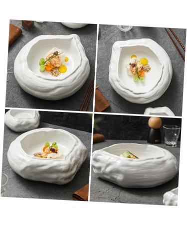 Cabilock Salad Bowl Household Food Bowl Kitchen Supplies Ceramic Dessert Bowl Ceramics Hotel Delicate 15.50X14.00X6.00CM As Shown - Buy Online on GoSupps.com