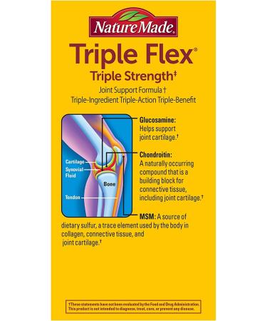 Nature Made Triple Flex Triple Strength - 120 Caplets for Joint Health - Buy Online on GoSupps.com