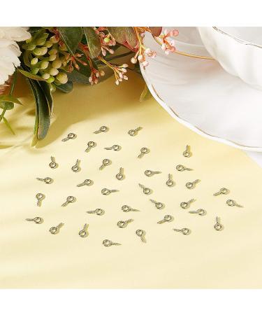 UNICRAFTALE 300pcs Stainless Steel Screw Eye Pegs 8x4mm for Jewelry Making - Small Clasps Hooks and Pins for Half Drilled Beads - 1mm Pin, 2mm Hole - Buy Online on GoSupps.com