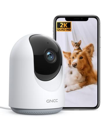 Gncc 2k dogs monitoring camera inside dog camera surveillance inside 360 dog camera with app night vision movement detection real-time warnings 2-way audio works with Alexa P1Pro